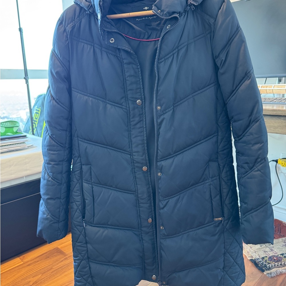 Women's Navy Puffer Coat